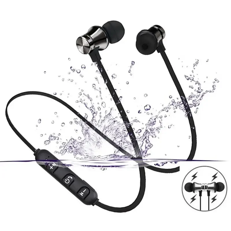 XT11 sports magnetic Bluetooth earphone in ear wireless neckband headphones stereo music headset with mic for samrtphones