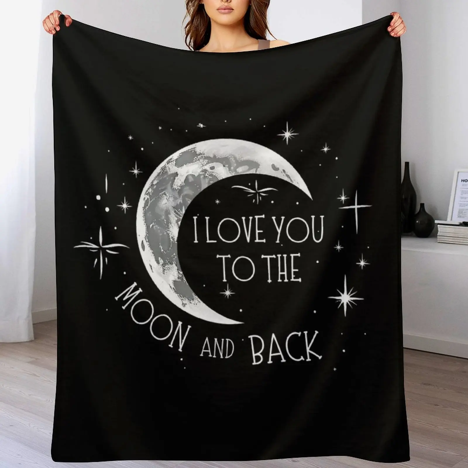 

I Love You to the Moon and Back Throw Blanket Decorative Sofas Weighted Beach Hairys Blankets