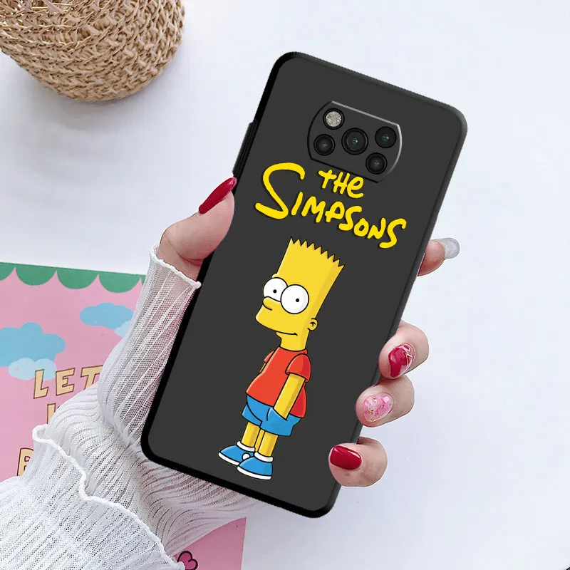 Custodia nera celular per Mi Poco F5 M3 12X 11 Lite 5G X4 X3 NFC 12T Pro 13 9T 10C Silicone morbido Coque Homer Jay The Simpsons Cool