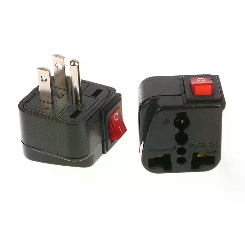 1Pcs Universal American US European UK EU AU Travel Electrical Plug Adapter 10A/13A 250V Power Socket With On/Off Switch
