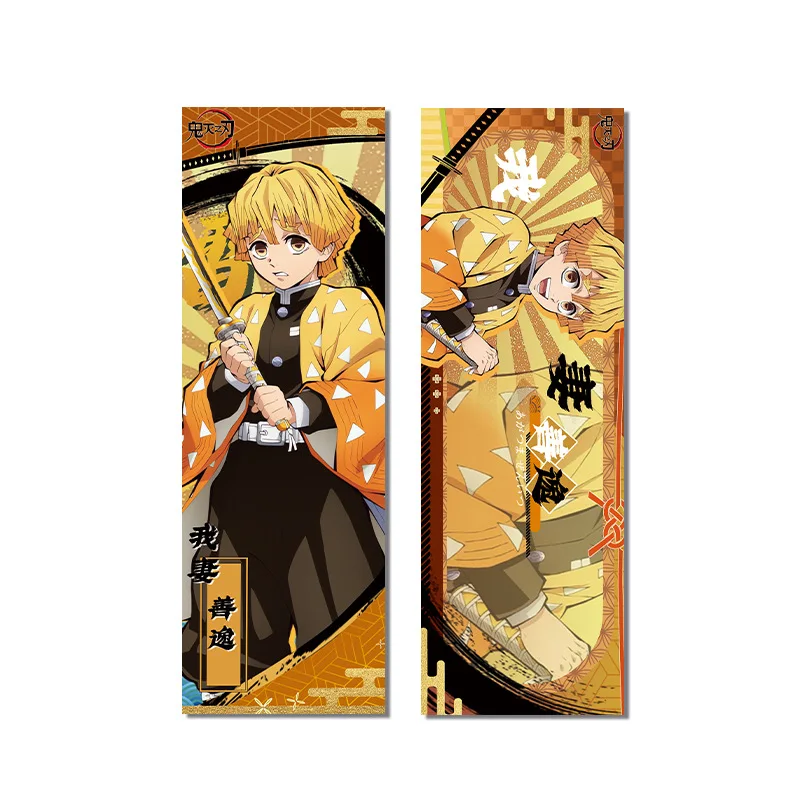 Обратный лазерный билет Demon Slayer, двухсторонняя HD-печать, 21x7 см, товары аниме, оптовая продажа, дропшиппинг, японская манга