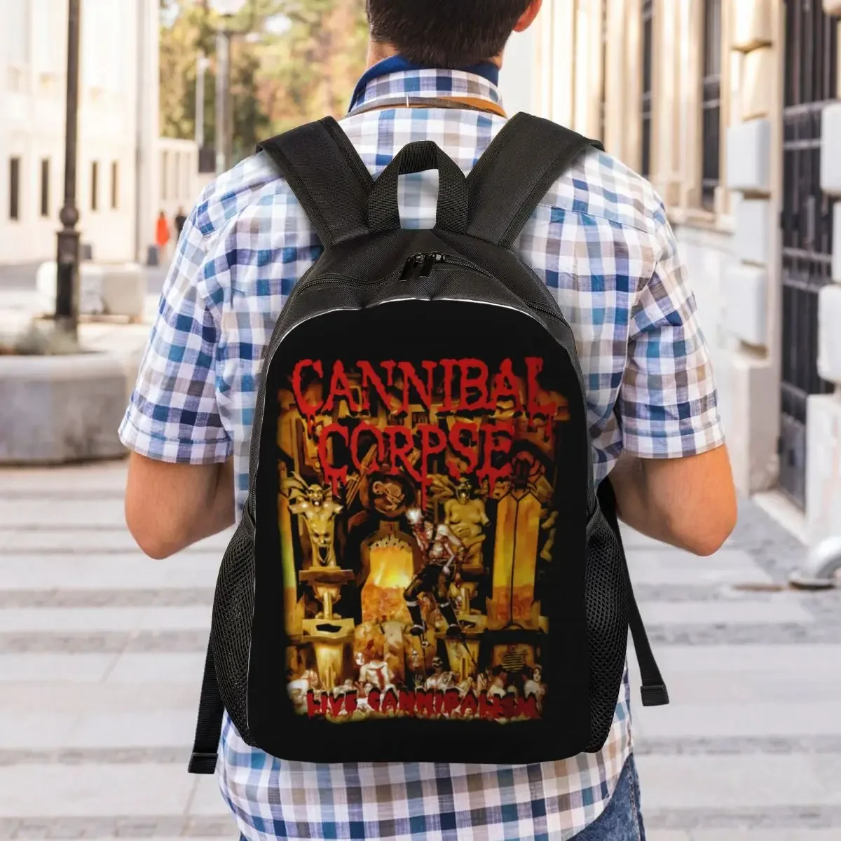 Custom Cannibal Corpse Travel Backpack Women Men School Laptop Bookbag Rock Roll Death Metal College Student Daypack Bags