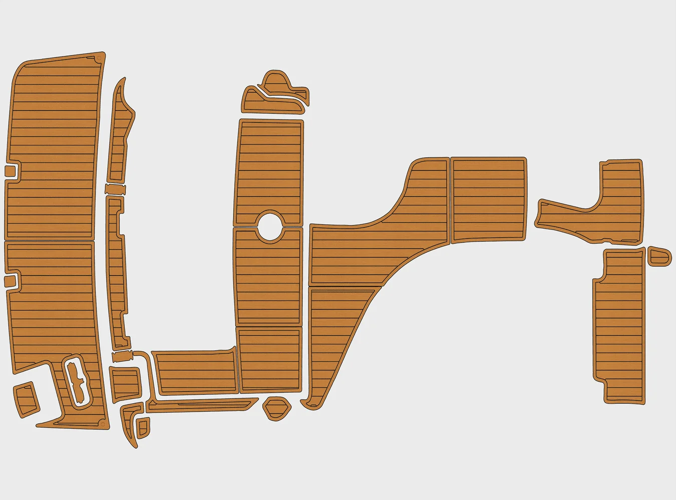 

2002-2004 Rinker 342 Fiesta VEE EC 1/4" 6mm EVA foam Non-Slip PVC Teak Decking marine Mat seadek aqua carpet Marine Floor