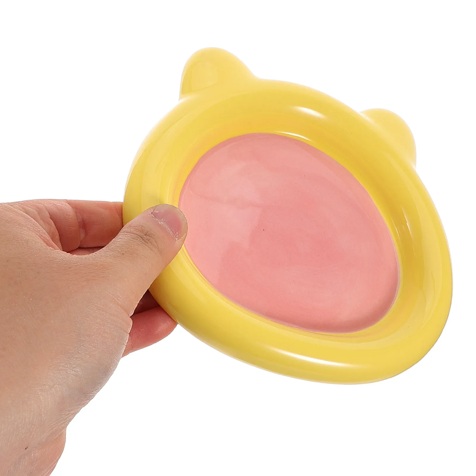 Ceramic Pet Bowl Elegant Design Easy Clean Shallow Whisker Fatigue Prevention Dry Wet Food Water for Cats Small Dogs Indoor