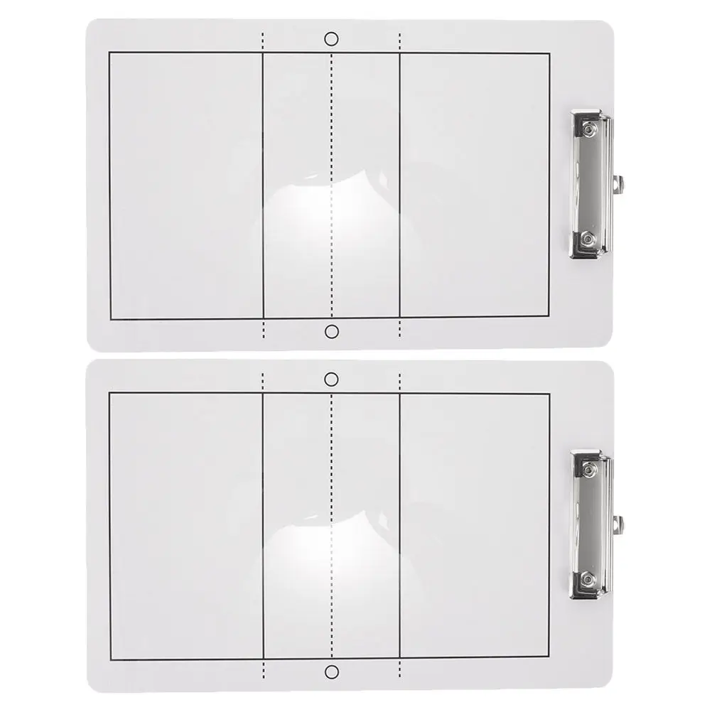 

2Pcs Volleyball Coaching Board PVC Portable Lightweight Erasable Tactical Training Board for Coaches Indoor Outdoor Volleyball