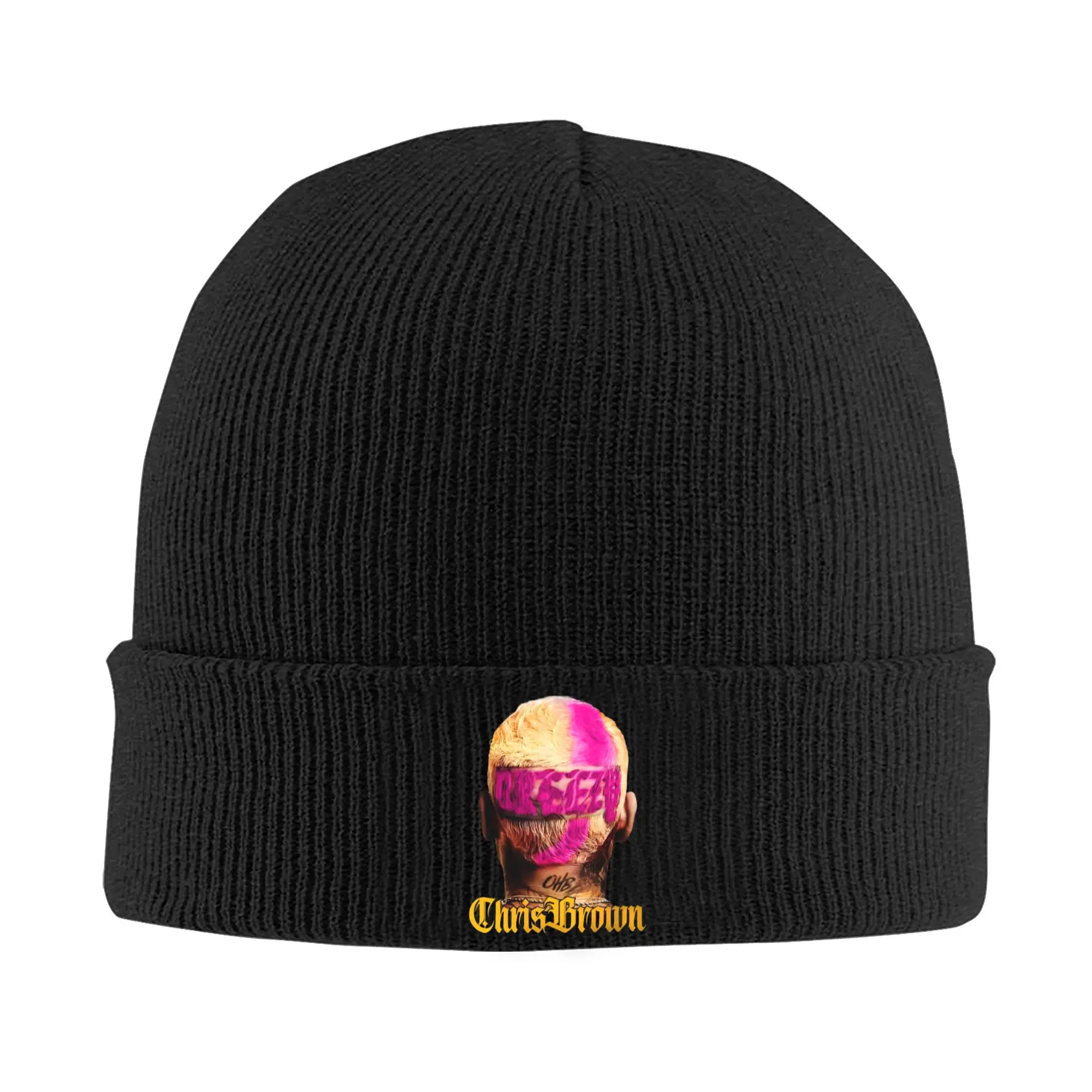 Rapper Chris Brown Knit Hat Beanies Autumn Winter Hats Warm Unisex  Street 90s Music Breezy Cap for Men Women Gift