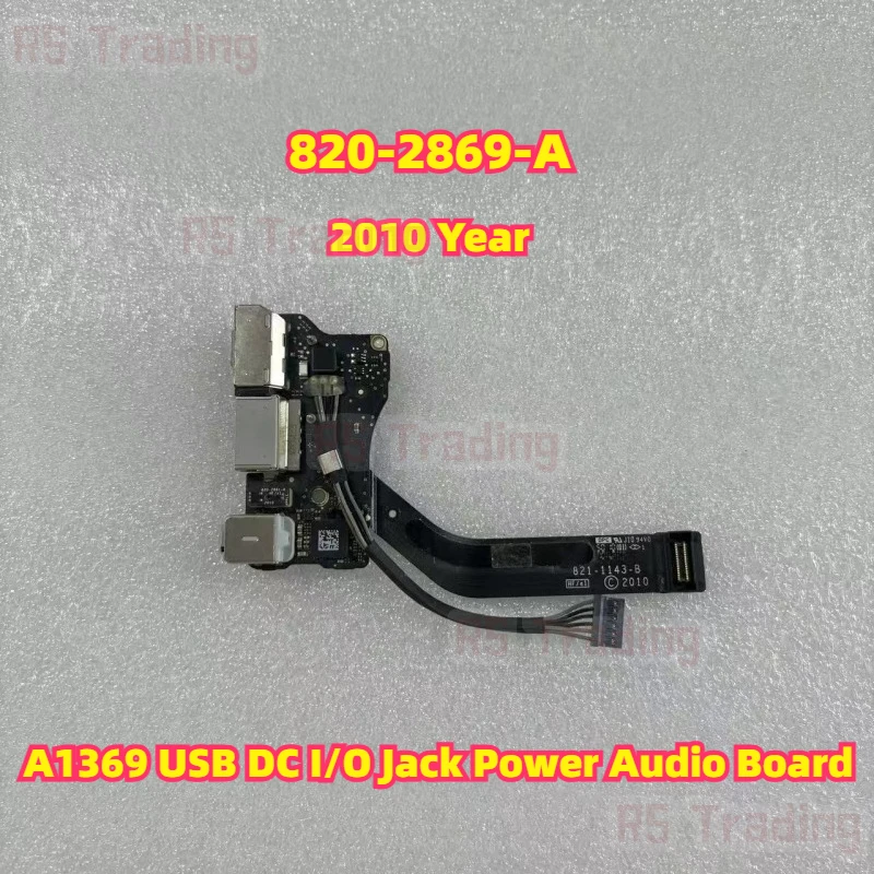 

Оригинальная аудиоплата A1369 USB DC ввода-вывода 820-2869-A с кабелем 821-1143-A для Macbook Air 13, модель 2010 года