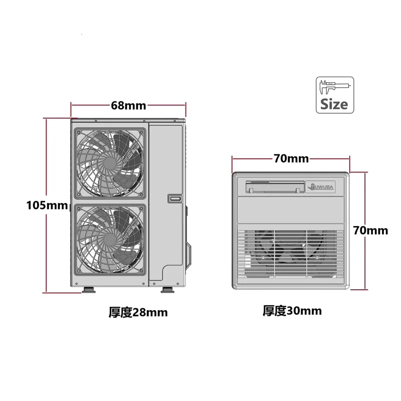 Simulation Air Conditioner Model for 1/12 1/14 Scene Decoration Home Appliances Miniature Model