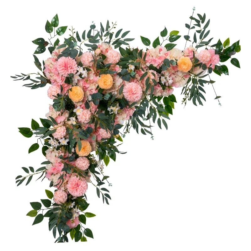 

Wedding irregular flower arrangement background frame decoration flower wedding Artificial hanging simulation flower row