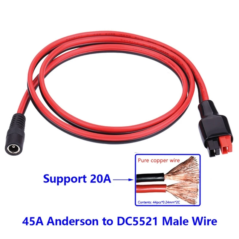 Versatility 14AWG SAE to DC5521 Power Cable DC5.5x2.1mm Female Connectors