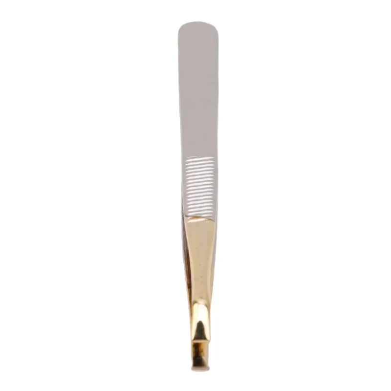 1PC Eyebrow Tweezers Facial Hair Removal Clip Stainless Steel Flat Slant Tip Eyebrow Eyelash Makeup Tweezer Beauty Tools