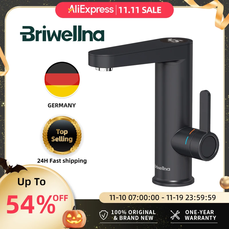 

Briwellna Electric Water Heater Hot Water Faucet 2 in 1 Basin Tap Tankless Geyser 220V Instant Water Heater Faucet For Home