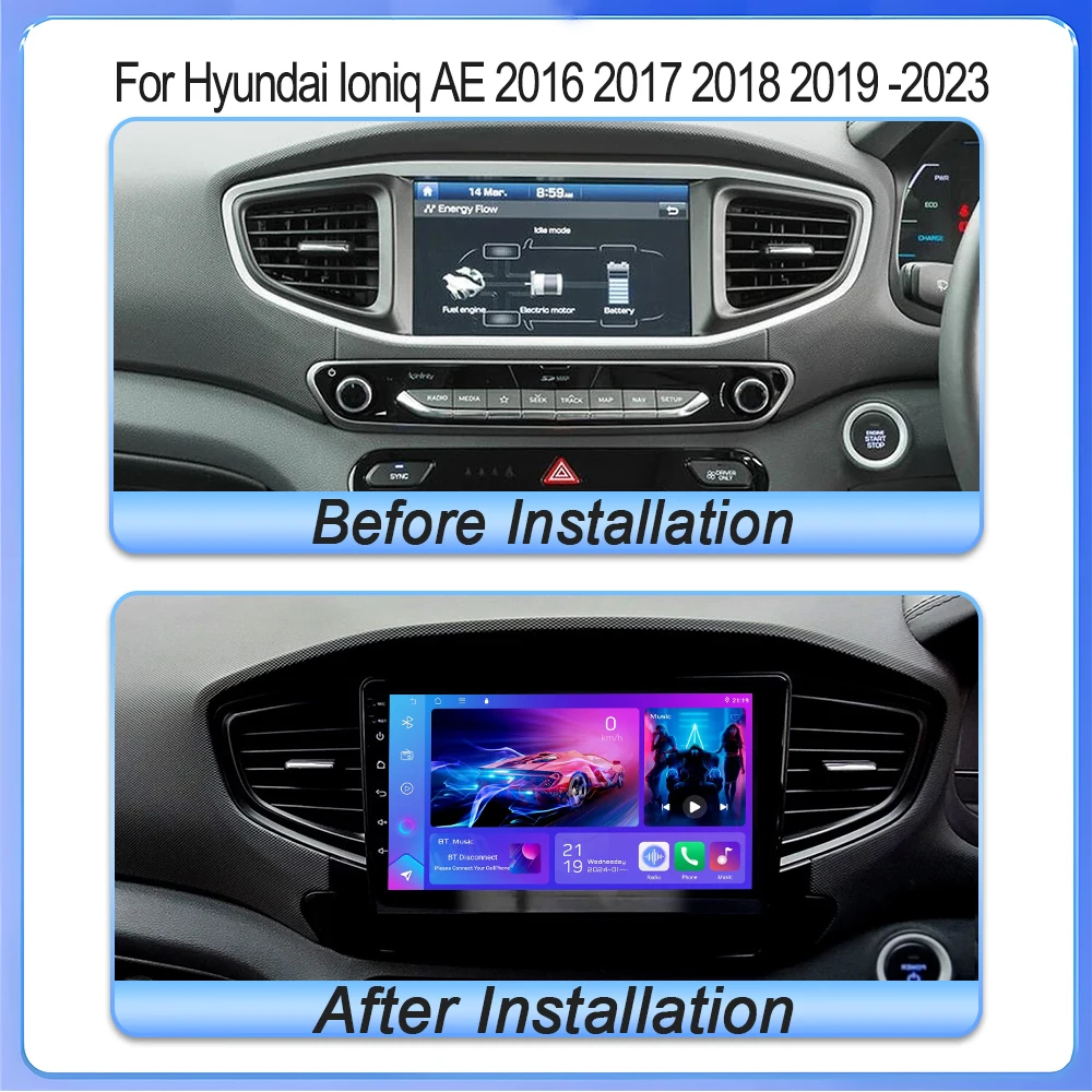 Android15 Carplay Auto For Hyundai Ioniq Ae 2016 2017 2018 2019 2020 2021-2023 Car Radio Multimedia Video Player Stereo Gps Rds