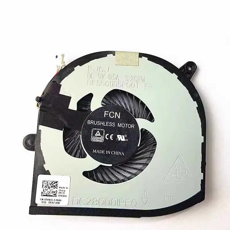 Ventilador de CPU Original para Dell Precision 5530, M5530, XPS 15, 9570, XPS15, 7590, 008YY9, 0TK9J1, 0MV340, Enfriador de ordenador portátil, nuevo