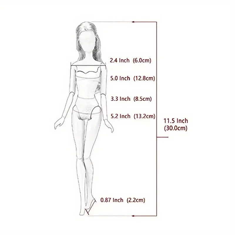 11. مجموعة ملابس دمية أنيقة وأنيقة مقاس 5 بوصات تتضمن معطفًا وسراويل طويلة وإكسسوارات وقبعة الأميرة وأحذية طويلة وأحذية. #6