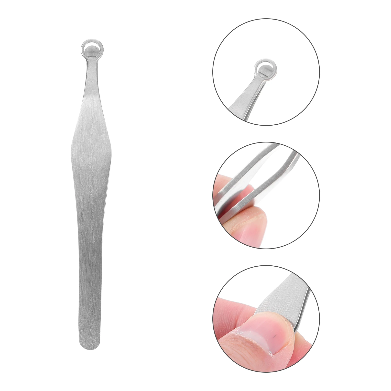 ماكينة تشذيب شعر الأنف من الفولاذ المقاوم للصدأ برأس مستدير ومقبض مريح ومزيل مشبك شعر الأنف أداة تشذيب للمنزل الاحترافي #5