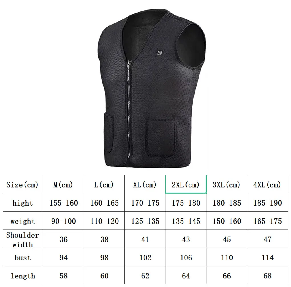 5 Areas Men Women Heated Vest Smart Heating Cotton USB Infrared Electric Heating Thermal Winter Warm Jacket for Xiaomi Camping