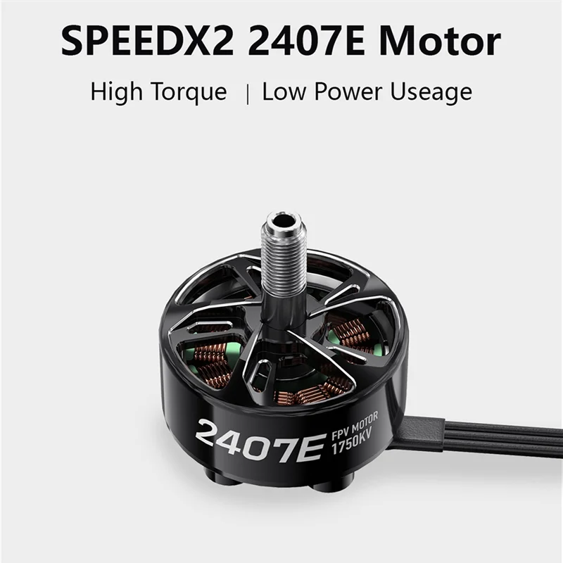 ABKI-SPEEDX2 2407E Motor 1750KV Alto Torque Baixa Potência Uso Para 5-6 Polegadas Corrida FPV Quads Racing RC Drone Multicopter