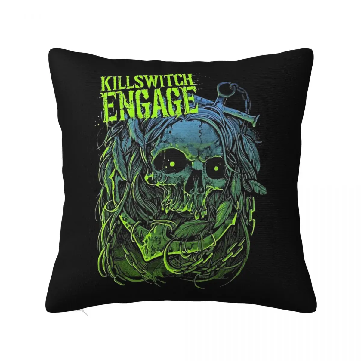 Killswitchs Engages Music Pillow Cases Metal Punk Cushion Cover Vintage Polyester Decor Pillowcase for Home 40x40cm