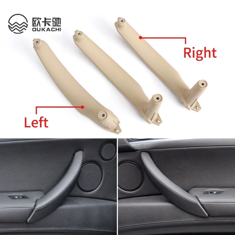 Interior Left Right Passenger Door Pull Handle Inside Cover Panel Trim Replacement For BMW X5 X6 E70 E71 E72 2007-2013