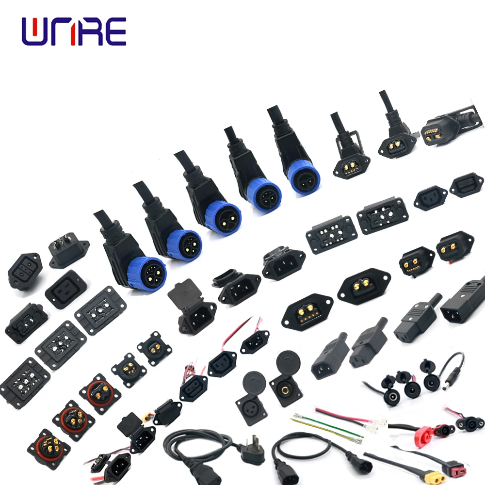 

M20 m25 nd2+5 nd2+6 electric bike charging port female and male charging/discharging socket waterproof plug with cable wire