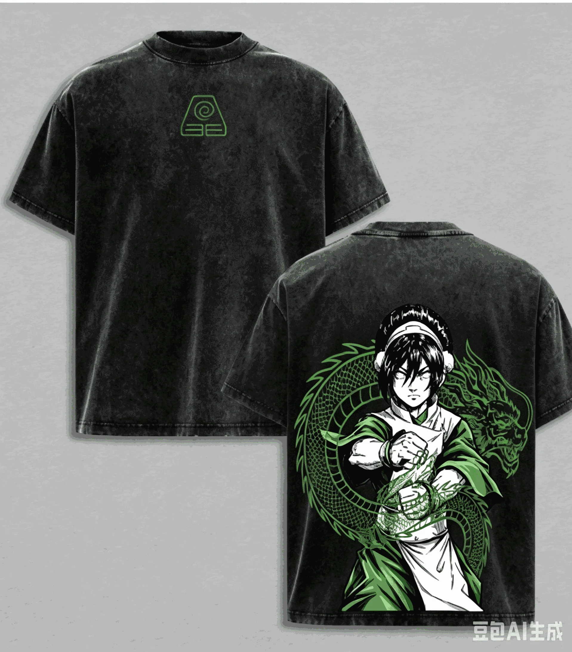 Avatar The Last Airbender Washed T-Shirt Anime Lover Harajuku Neues Modell Übergroßes Vintage Loose Classic Unisex Streetwear Softwear