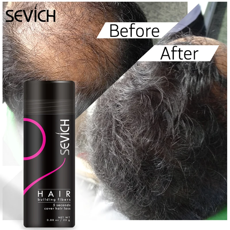 Sevich Hair Building Fibers Powder Spray Keratin Thicker Anti Hair Loss Products Instant Hair Growth Fiber Hair Care Christmas