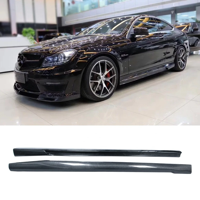 

Hot Selling Automotive Parts Real Carbon Fiber Skirts V Style for 2008-2014 Side Skirts