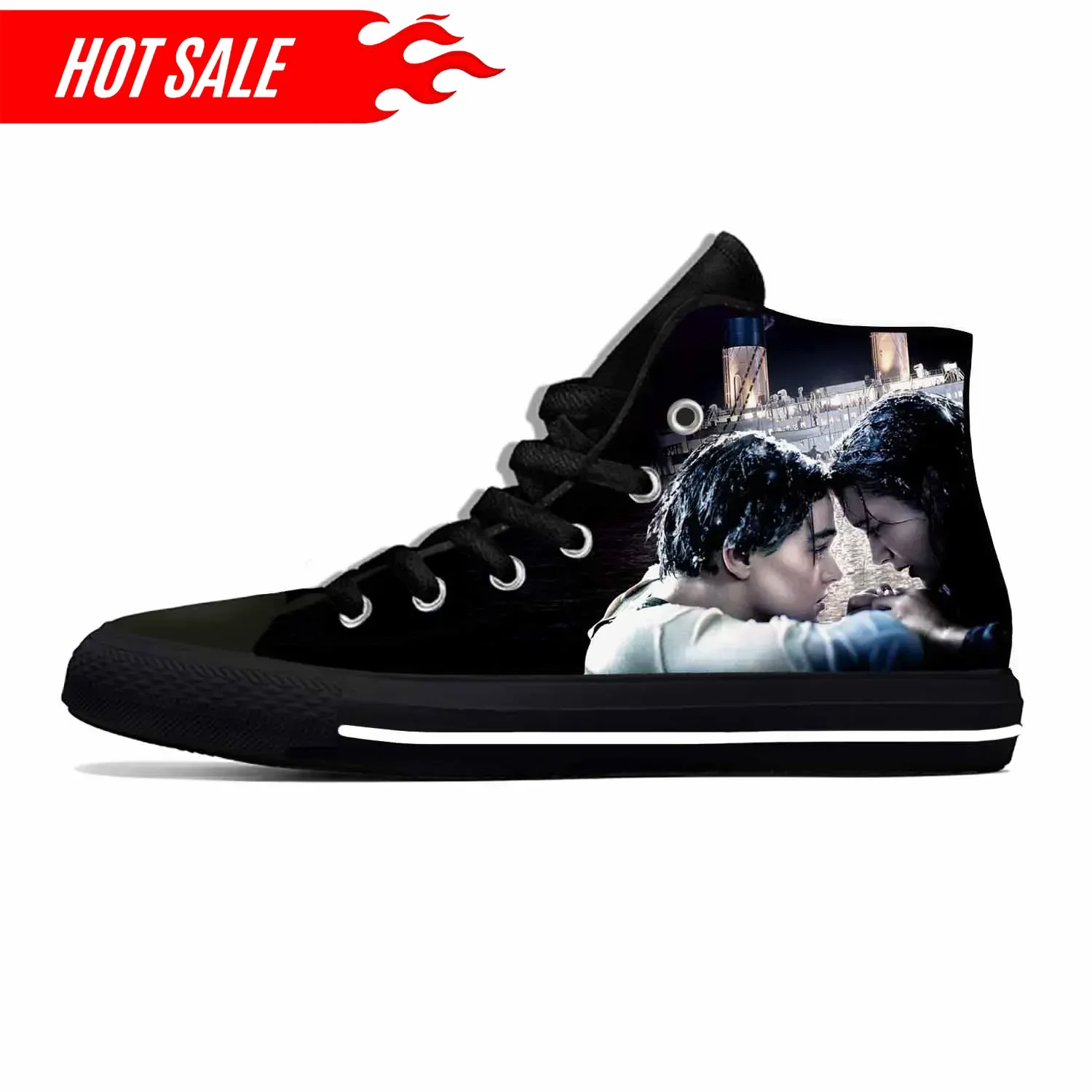 

Summer Movie Titanic Leonardo Dicaprio Kate Winslet Casual Shoes High Top Lightweight Board Shoes Breathable Men Women Sneakers