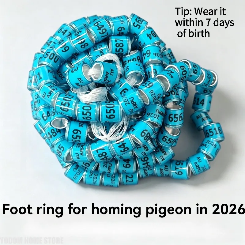 200pcs Carrier Pigeon Foot Ring Breeder Racing Pigeon Foot Foreign Foot Hoop Pigeon Ring Pet Products
