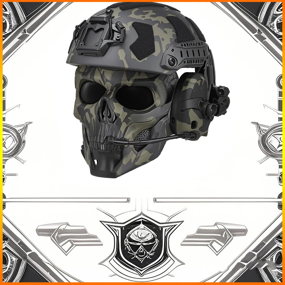 Umbral Edge Assassin Tactical Kit with Helmets Headphones and Masks for Paintball Cosplay and hunt Various Tactical Activities