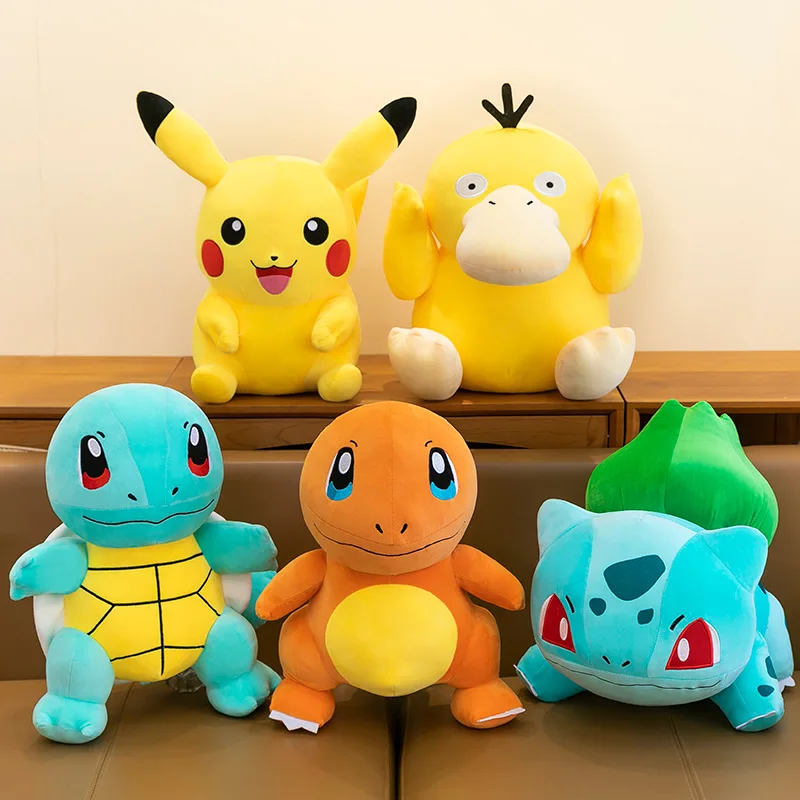 Jouets en peluche Pokemon Bulbasaur, 20-45cm, dessin animé mignon, Charmander, écureuil, poupées en peluche, oreiller mignon, cadeau pour enfants