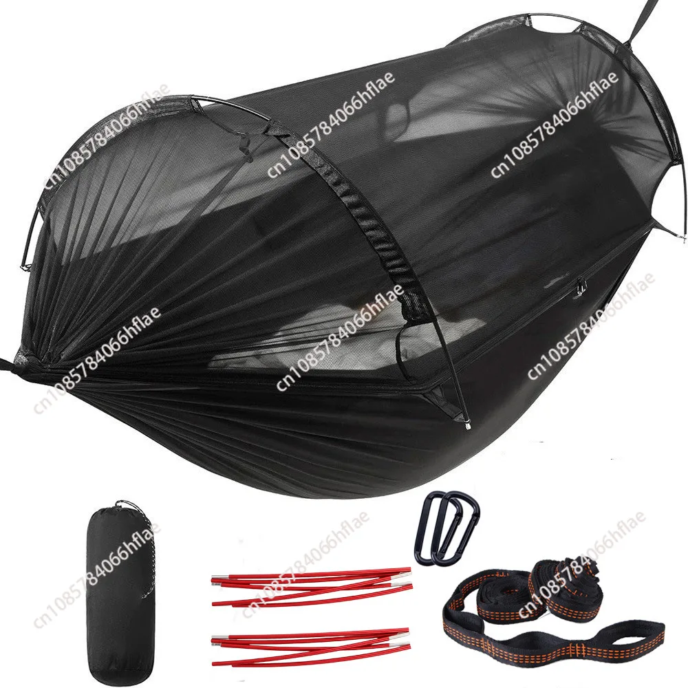 Hammock Outdoor push-pull anti-rollover mosquito net Hammock, outdoor double anti-mosquito, swing indoor tent new