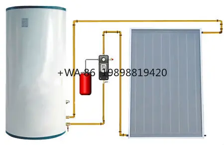 300L Split Flat Plate Pressurized Solar Water Heater Solar Powered for Villa Garage Hotel RV Shower Installation