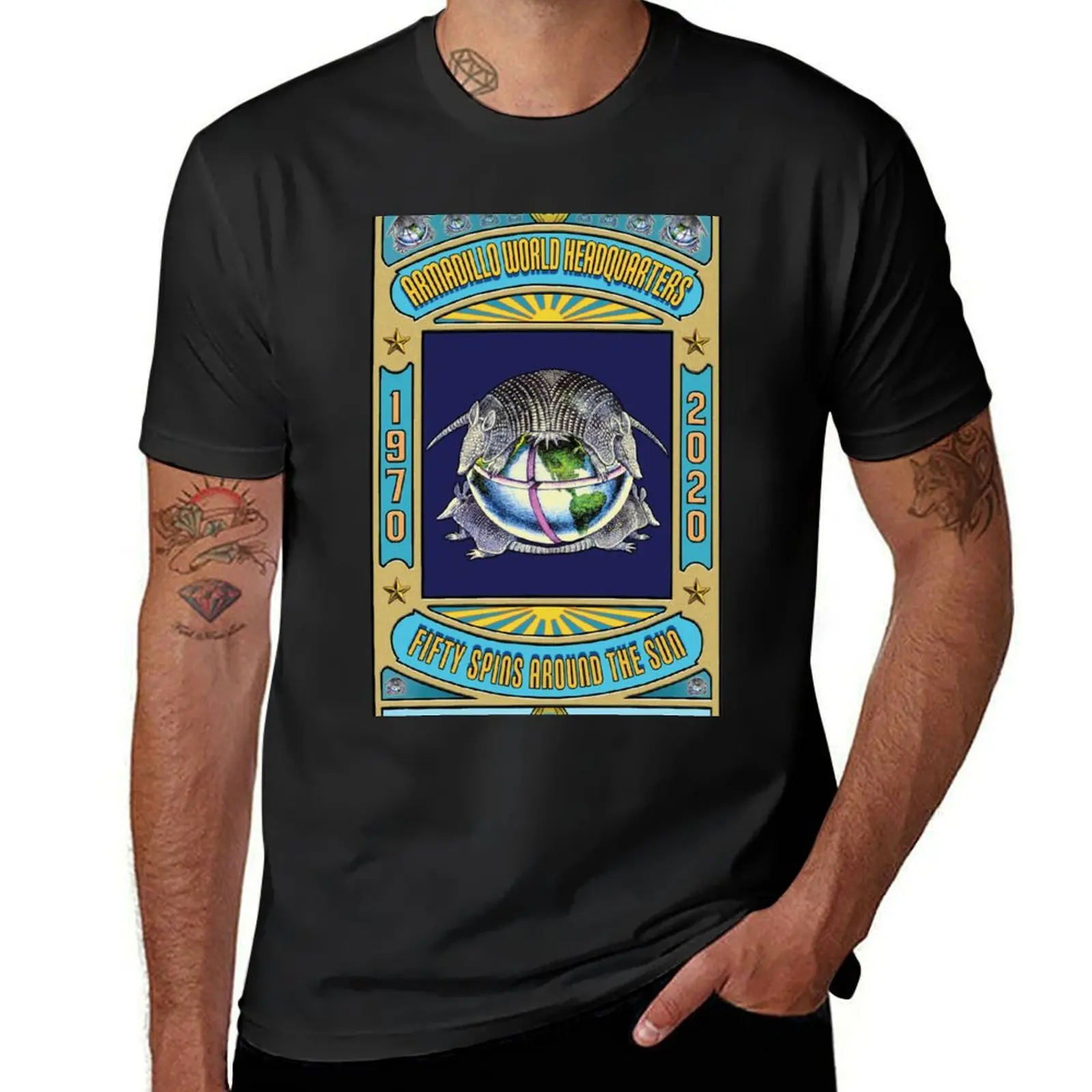 Armadillo world headquarters T-Shirt graphics heavyweights heavy weight t shirts for men