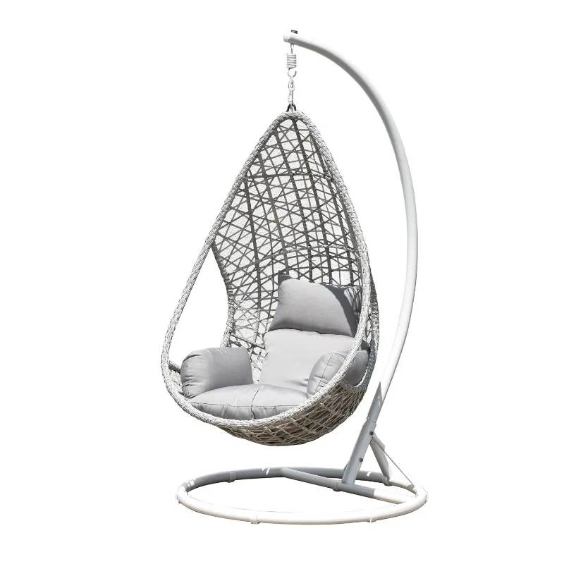 Modern outdoor snail hanging basket with waterproof seat cushion (1 seat) U1719