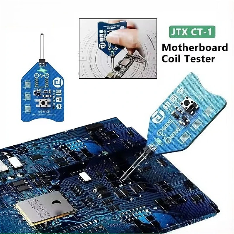 

CT-1 тестер катушек материнской платы, инструмент-детектор индуктора для электромагнитной индукции, инструмент для быстрой проверки неисправностей