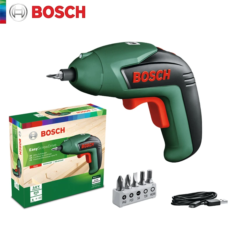 Bosch Electric Screwdriver Cordless 3.6V/1.5Ah 4.5Nm Home Diy Handheld Drill Household Maintenance Repair Power Tools