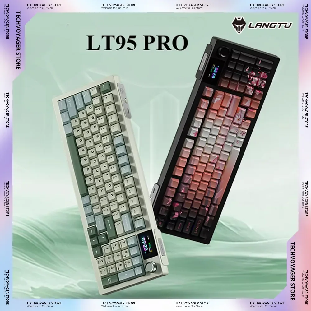 Langtu Lt95 Pro Mechanical Keyboards Rgb Hot Plug Macro Driver Customization Lasting 2.4g Wireless 3Mode Gaming Keyboard PC Gift