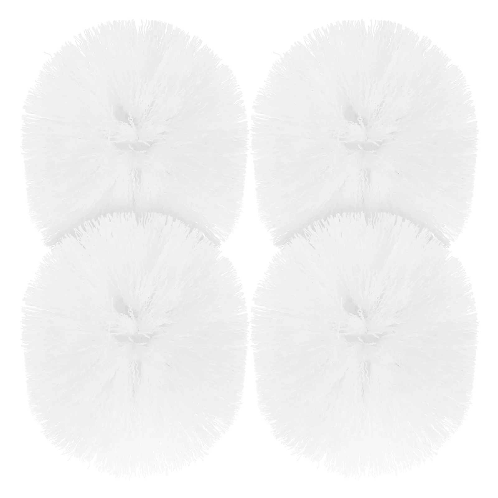 

4pcs Toilet Brush Heads Replacement Durable Dense Bristles Strong Toughness Easy Decontaminate Storage Space Saving Household