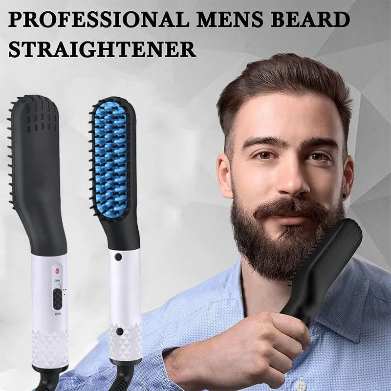 

Top Selling Multifunctional Quick Heated Professional For Men Beard Grooming Hot Comb Beard Care Brush Beard Straightener