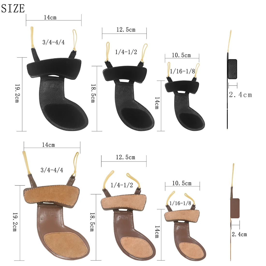 IRIN Violin Chinrest Shoulder Rest Violin Left Shoulder Pads Violin Padded Chin Rest 1/8 1/4 1/2 3/4 4/4 Violin Accessory Parts