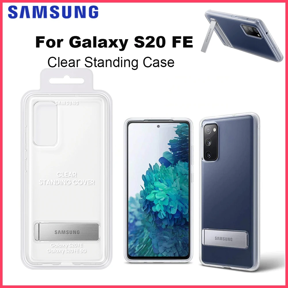 

Оригинальный прозрачный Вертикальный чехол для Samsung Galaxy 20 FE, вертикальный прозрачный защитный чехол