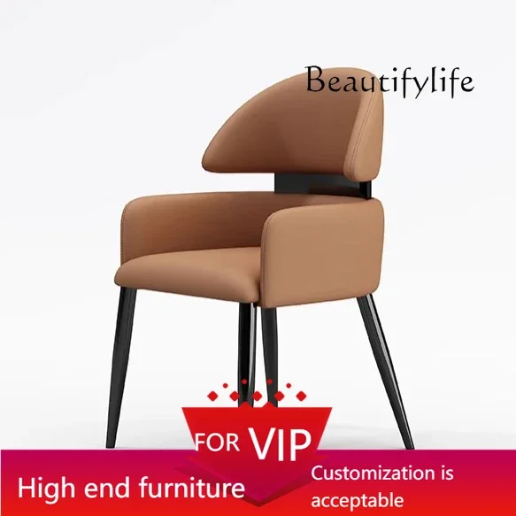 

UP Italian light luxury dining chair new home hotel restaurant premium dining table back chair