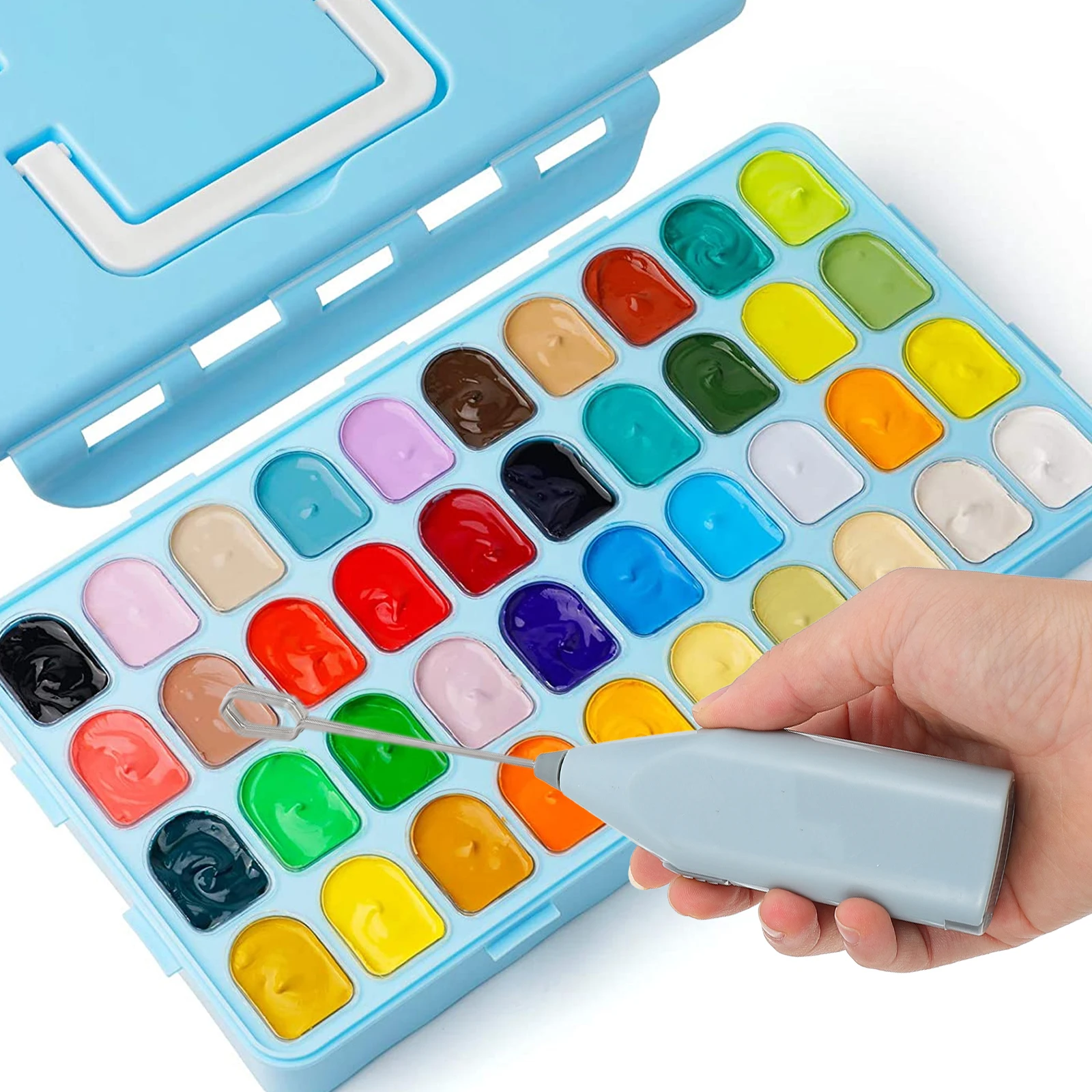 

Paint Shaker Electric Pigment Mixer Blender for Art Gouache Stirring Tool Portable Paint Color Blender Ideal Glue Powder Mixing
