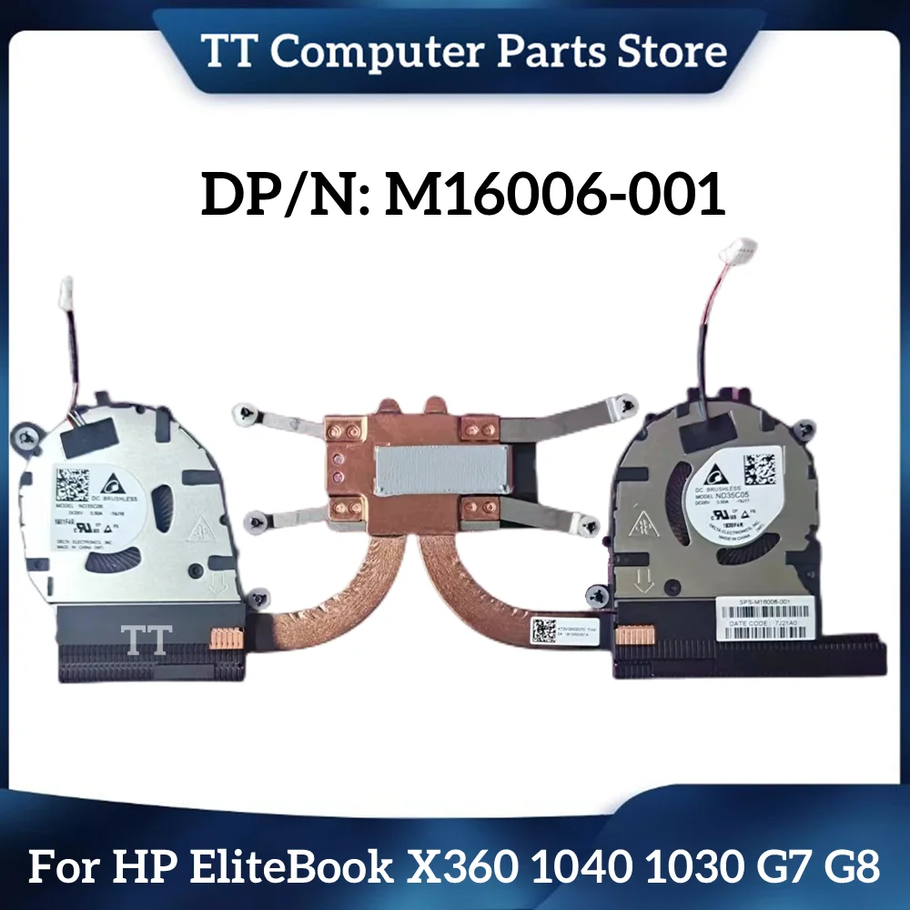 TT-ventilador disipador de calor para ordenador portátil, radiador de refrigeración GPU para HP EliteBook X360 1040 1030 G7 G8 M16006-001, envío rápido, nuevo y Original