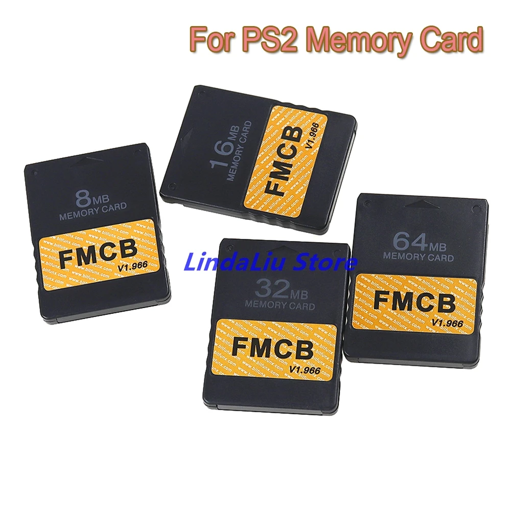 50pcs For PS2 Memory Card Free Game Data Stick Module McBoot v1.966 8MB/16MB/32MB/64MB for Sony PS2 Playstation FMCB Game Saver