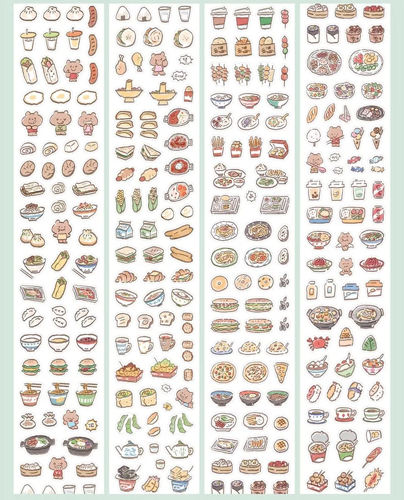ZZOTON Food and Daily Basic Decoration Washi Paper Writing Paper Journal