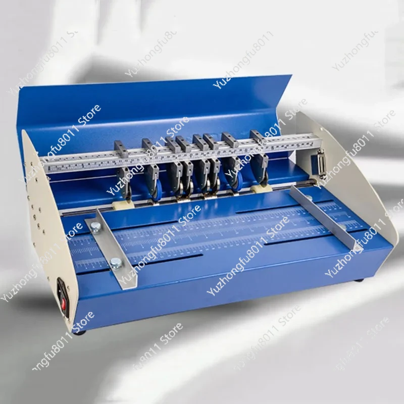 Blue 18 Inch 460mm Electric Paper Creaser Scorer Perforator 3-in-1 Combo 110/220V - Creasing & Perforating 3 Function Machine