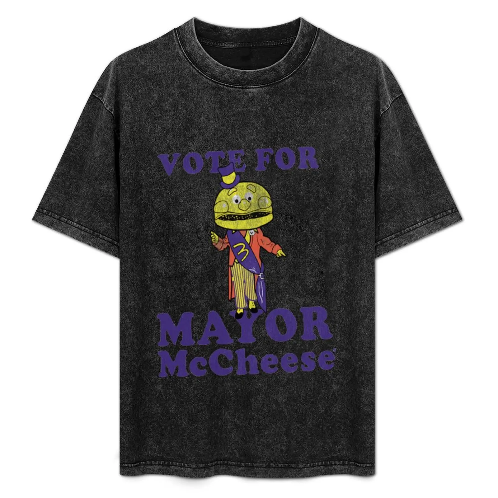 

Mayor Mccheese T-ShirtVote for Mayor McCheese - Vintage Repro T-Shirt_by _ T-Shirt korean fashion Luxury man shirts men graphic